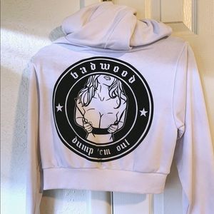 Badwood Dump Em Out Crop Zip Hoodie